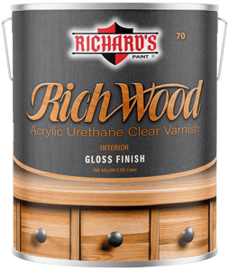 Rich Wood Waterborne Acrylic Urethane Clear Varnish