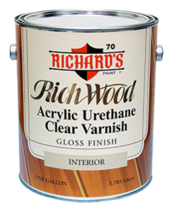 Rich Wood Waterborne Acrylic Urethane Clear Varnish